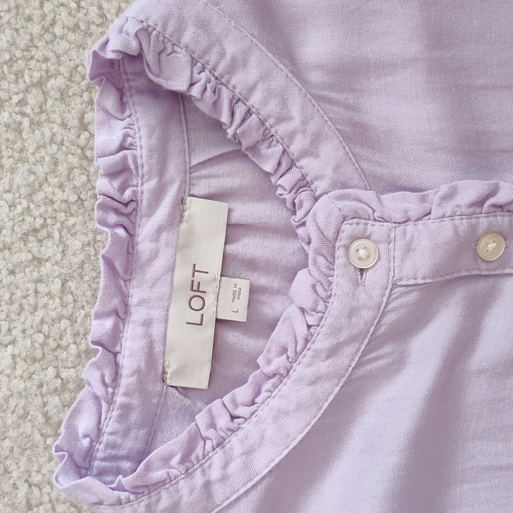 Linen blend Loft button down - Picture 2 of 6